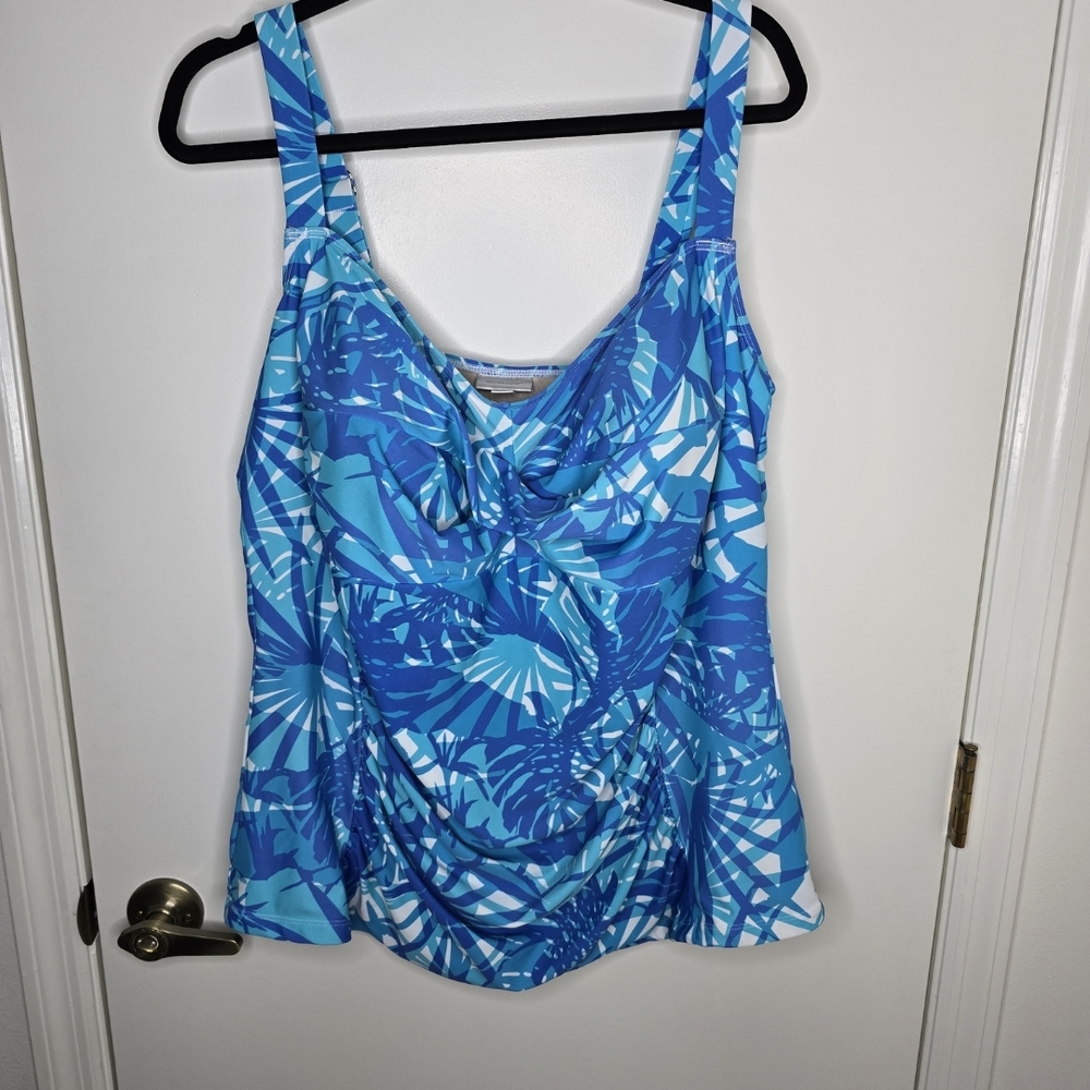 Blue Patterned Women's Two Piece Avenue Bathing Suit Plus Size 26